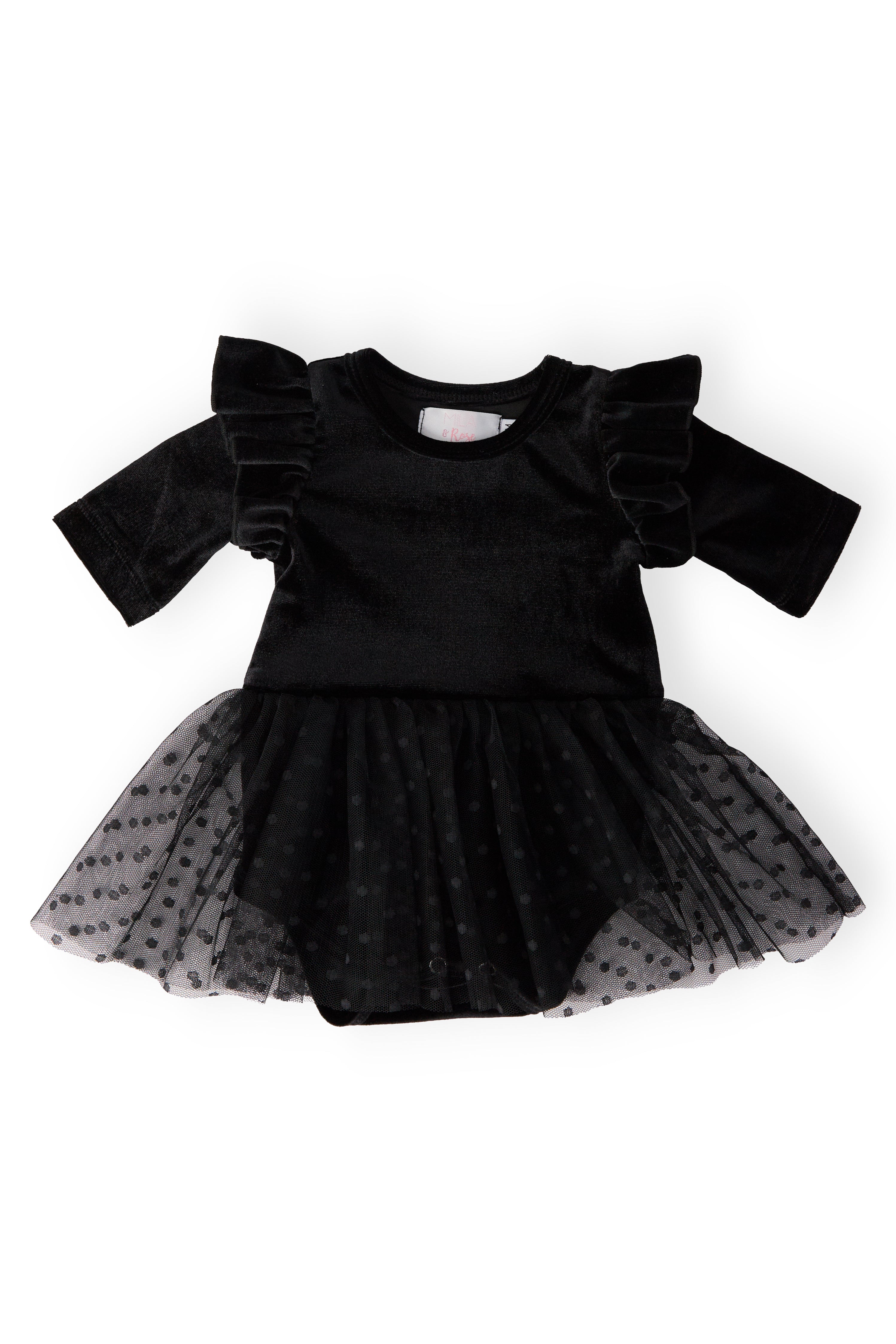Black Velvet Tutu Bodysuit-Mila & Rose ®