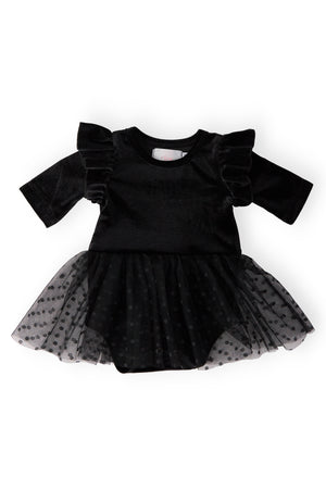 Black Velvet Tutu Bodysuit-Mila & Rose ®