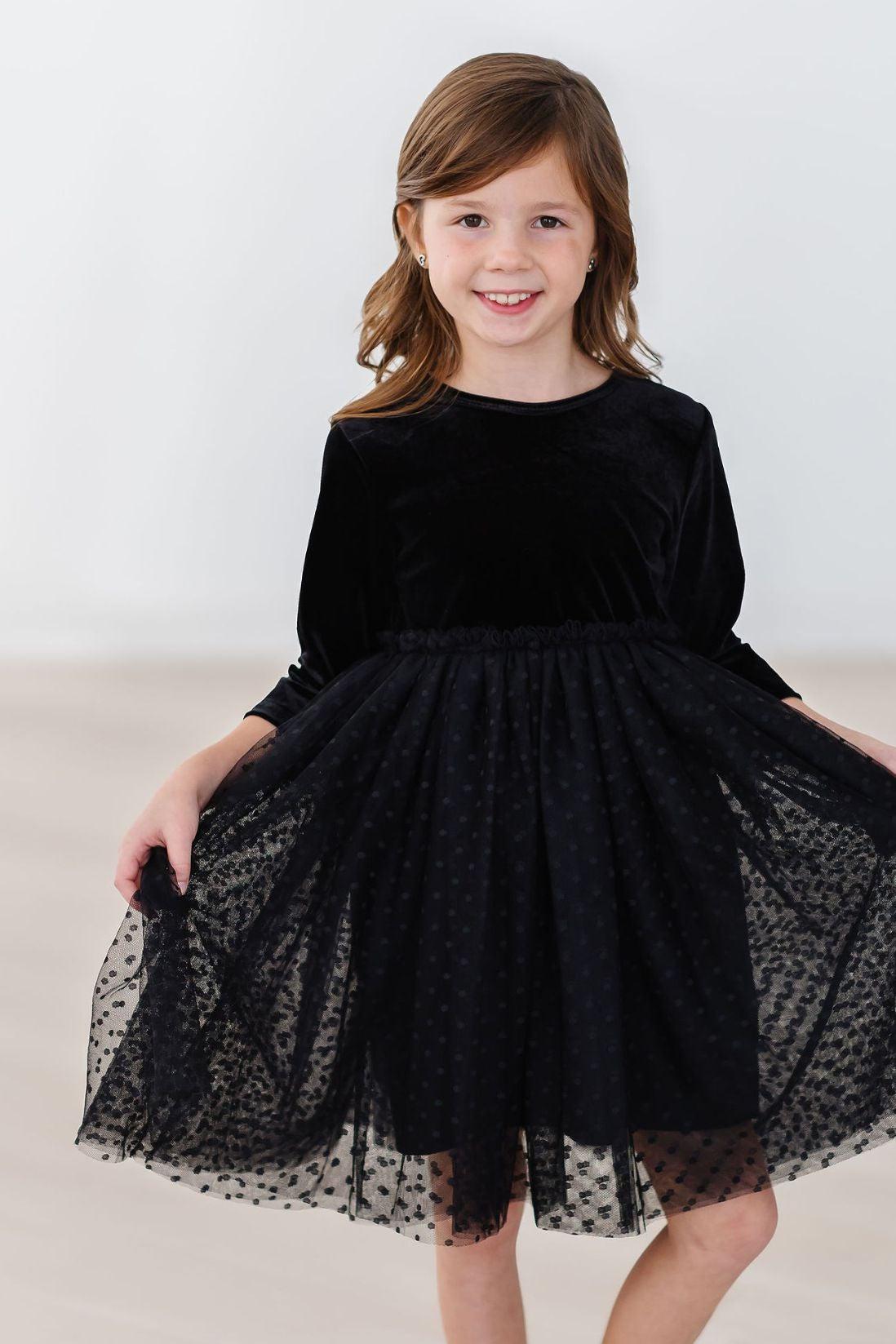 Girls' Black Velvet Tutu Dress Size: 5/6 By Mila & Rose Girls' Black Velvet Tutu Dress Size: 5/6 By Mila & Rose