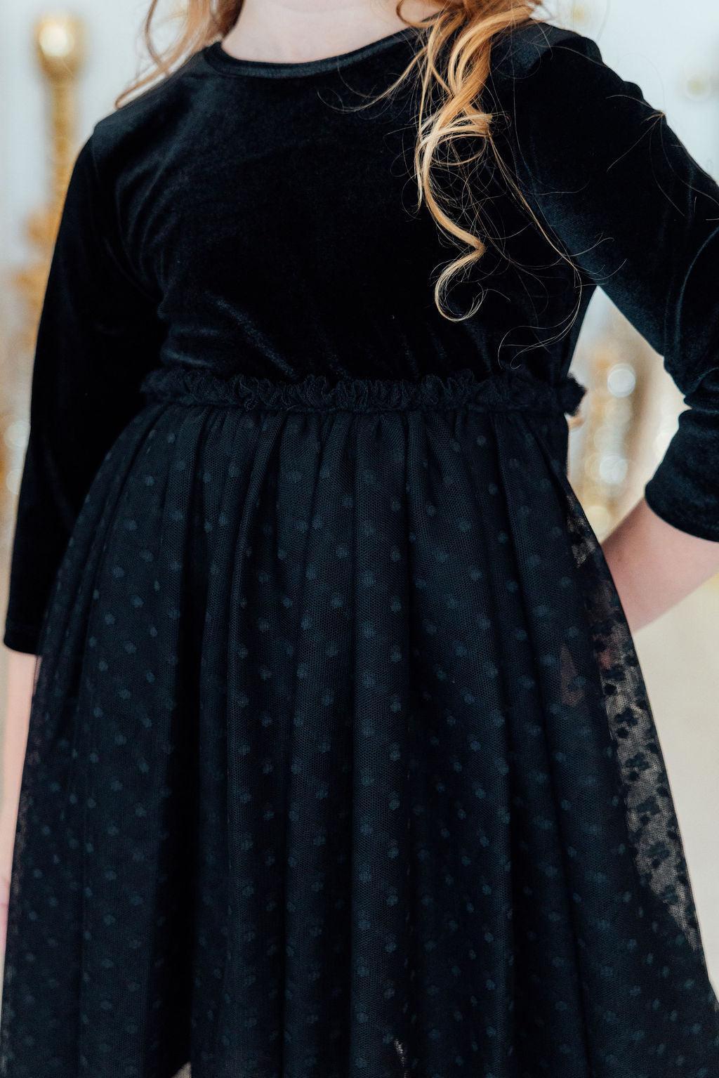 Black Velvet Tutu Dress-Mila & Rose ®