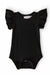 Black S/S Flutter Bodysuit-Mila & Rose ®