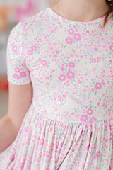 Blooming Beauty S/S Pocket Twirl Dress-Mila & Rose ®