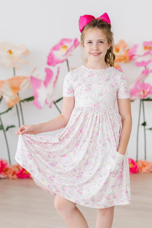 Blooming Beauty S/S Pocket Twirl Dress-Mila & Rose ®