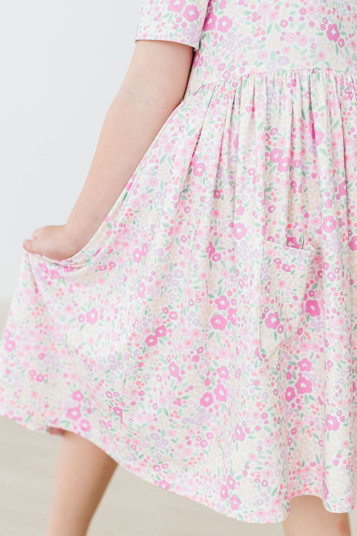 Blooming Beauty S/S Pocket Twirl Dress-Mila & Rose ®