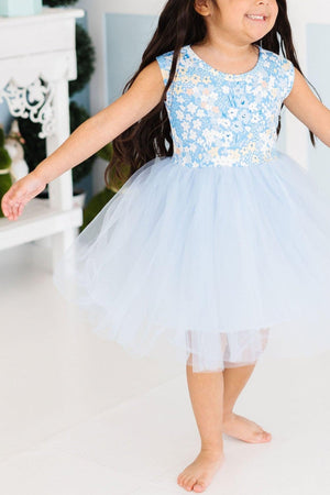 Blooming in Blue Tank Tutu Dress-Mila & Rose ®