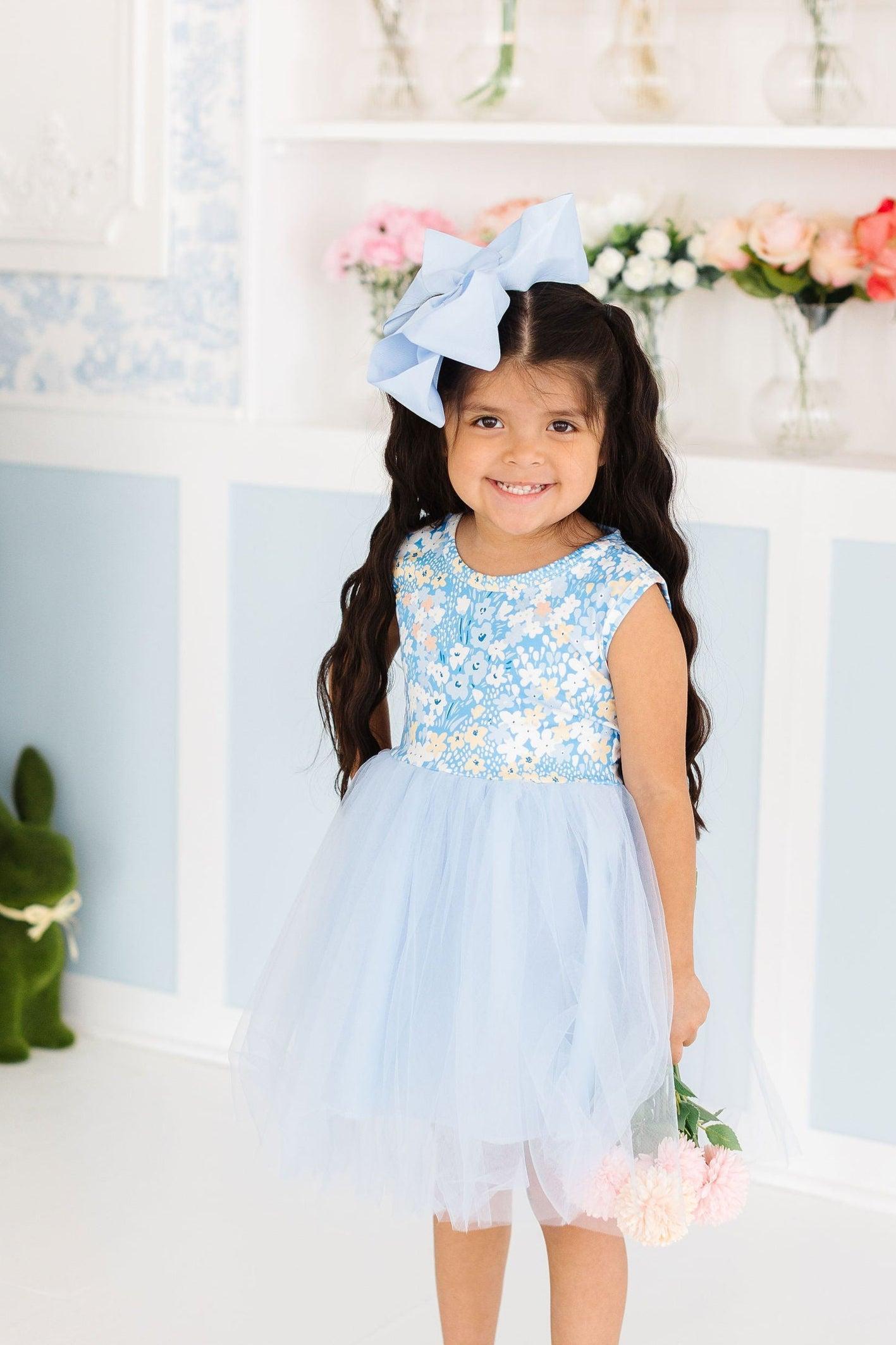 Girls' Blooming in Blue Tank Tutu Dress Size: 4T Toddler by Mila & Rose