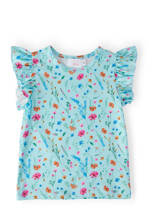 Bluebell Breeze S/S Ruffle Tee-Mila & Rose ®