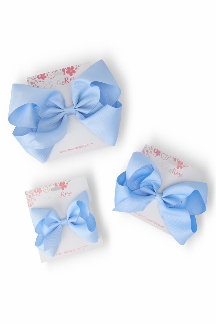 Bluebird Grosgrain Hair Bow-Mila & Rose ®