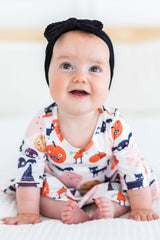 SALE Boo Crew 3/4 Sleeve Twirl Bodysuit-Mila & Rose ®