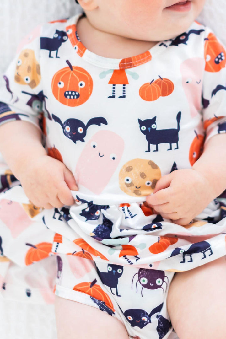 SALE Boo Crew 3/4 Sleeve Twirl Bodysuit-Mila & Rose ®