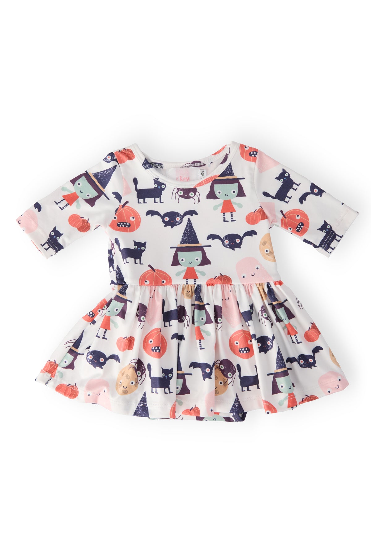 Boo Crew 3/4 Sleeve Twirl Bodysuit-Mila & Rose ®