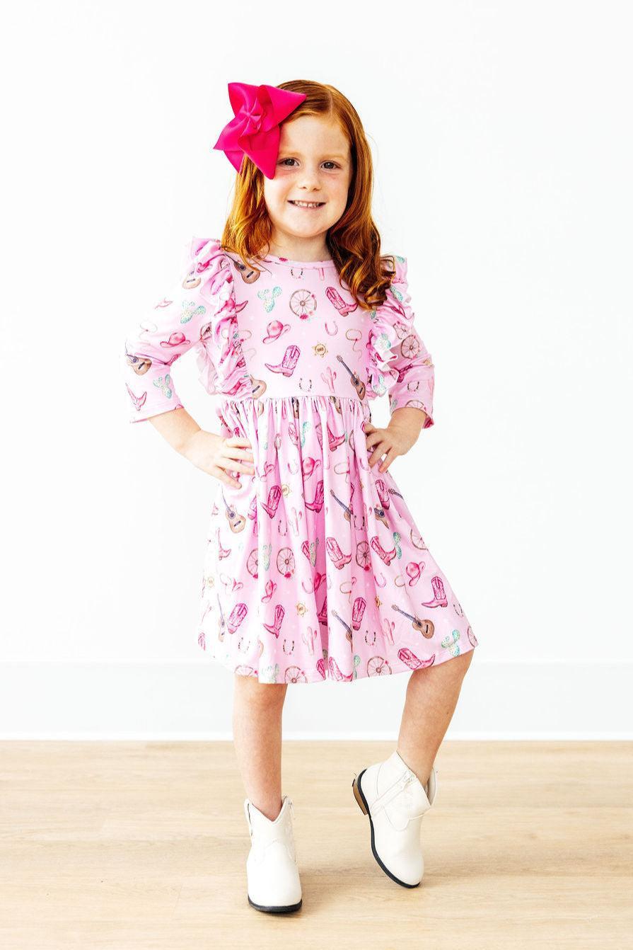 3/4 Sleeve Girls Twirl Dresses | Shop Girls Dresses & Dresses for