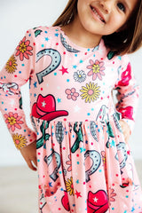 SALE Boots & Bling L/S Pocket Twirl Dress-Mila & Rose ®