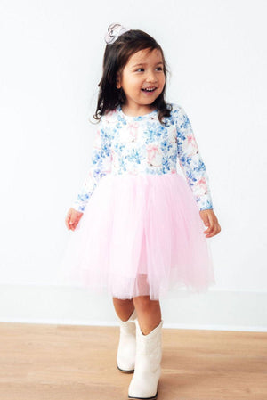 Boots with the Bows L/S Tutu Dress-Mila & Rose ®