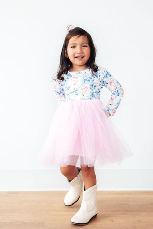 Boots with the Bows L/S Tutu Dress-Mila & Rose ®