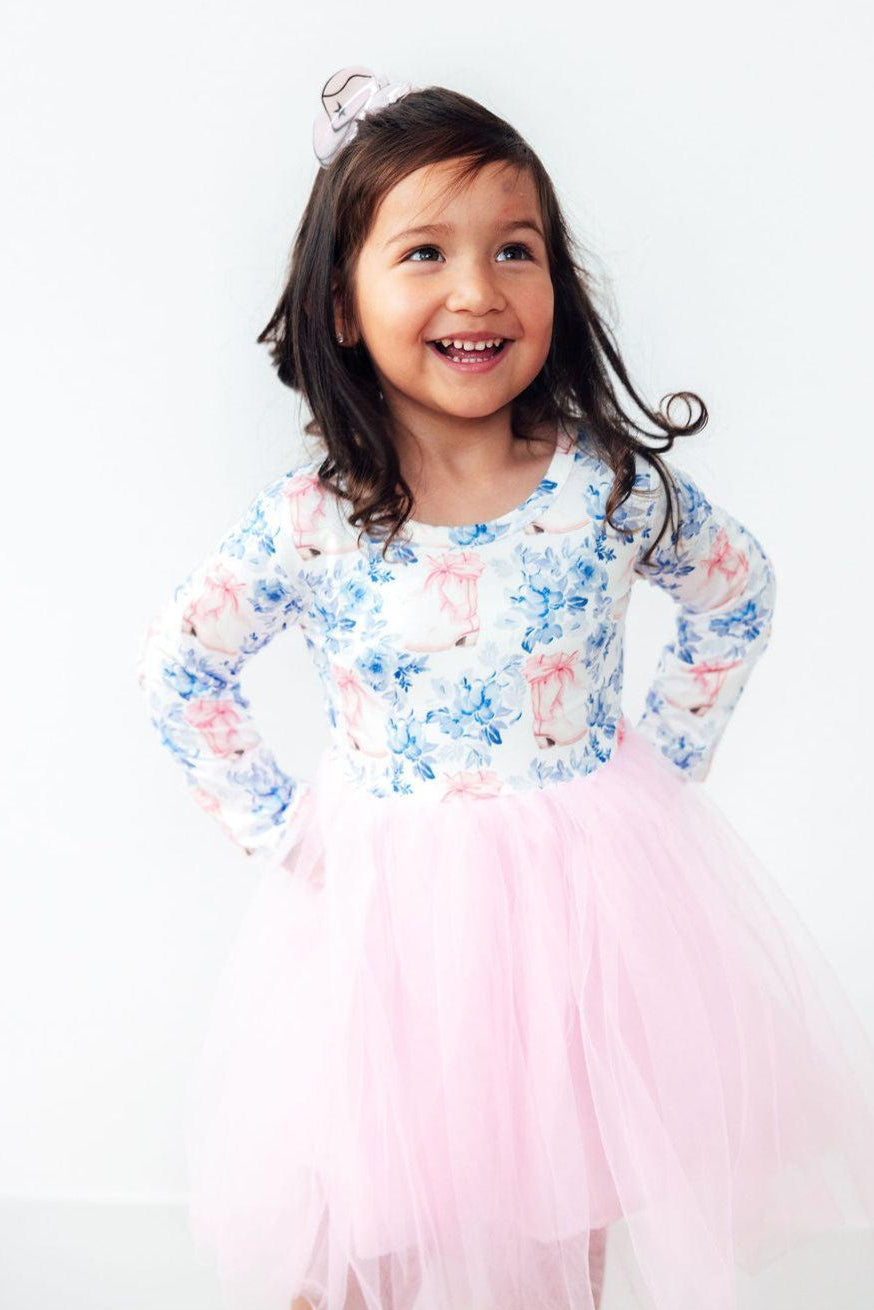 Boots with the Bows L/S Tutu Dress-Mila & Rose ®