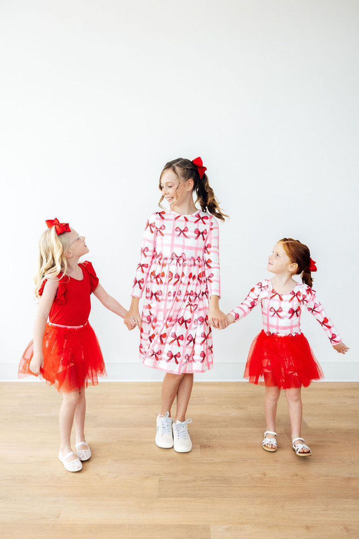 Bow La La L/S Flutter Sleeve Leotard-Mila & Rose ®