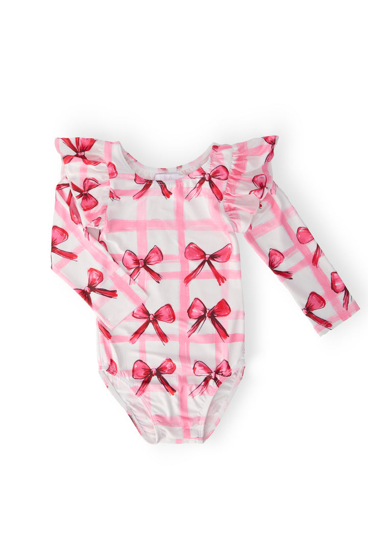 Bow La La L/S Flutter Sleeve Leotard-Mila & Rose ®