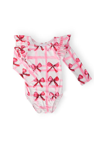 Bow La La L/S Flutter Sleeve Leotard-Mila & Rose ®