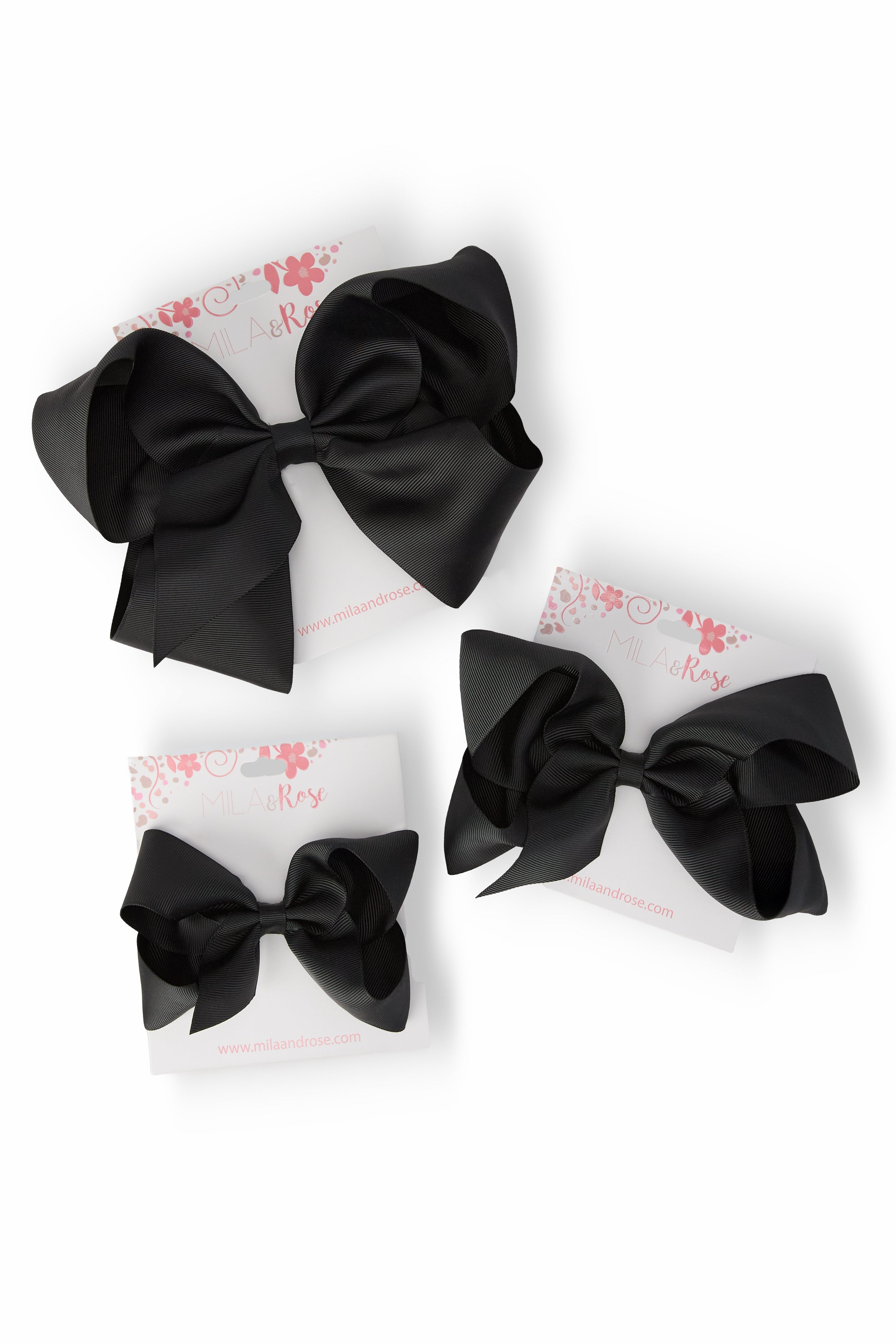 Black Grosgrain Hair Bow-Mila & Rose ®
