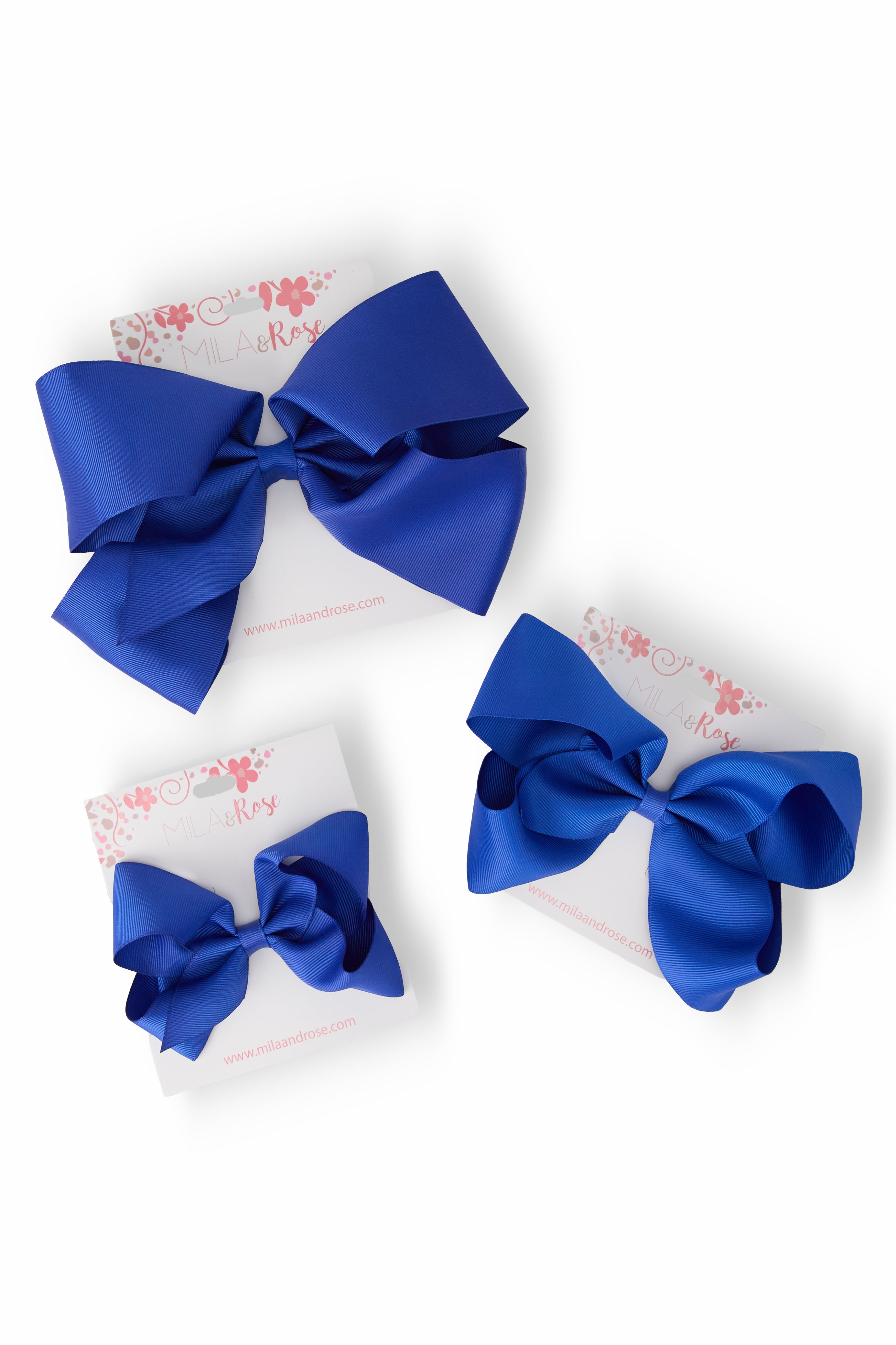 Royal Blue Grosgrain Hair Bow-Mila & Rose ®
