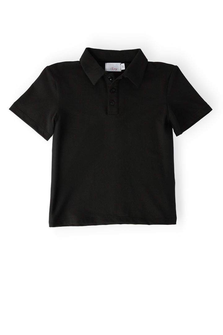Boys Black S/S Polo-Mila & Rose ®