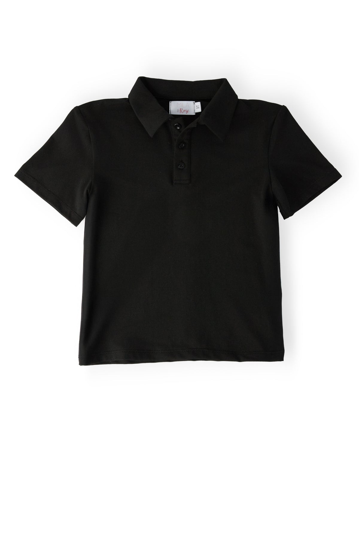 Boys Black S/S Polo-Mila & Rose ®