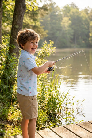 Boys Fish Hook S/S Polo-Mila & Rose ®
