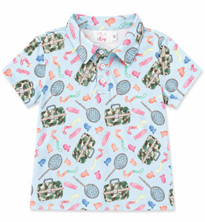 Boys Fishing Snacks S/S Polo-Mila & Rose ®