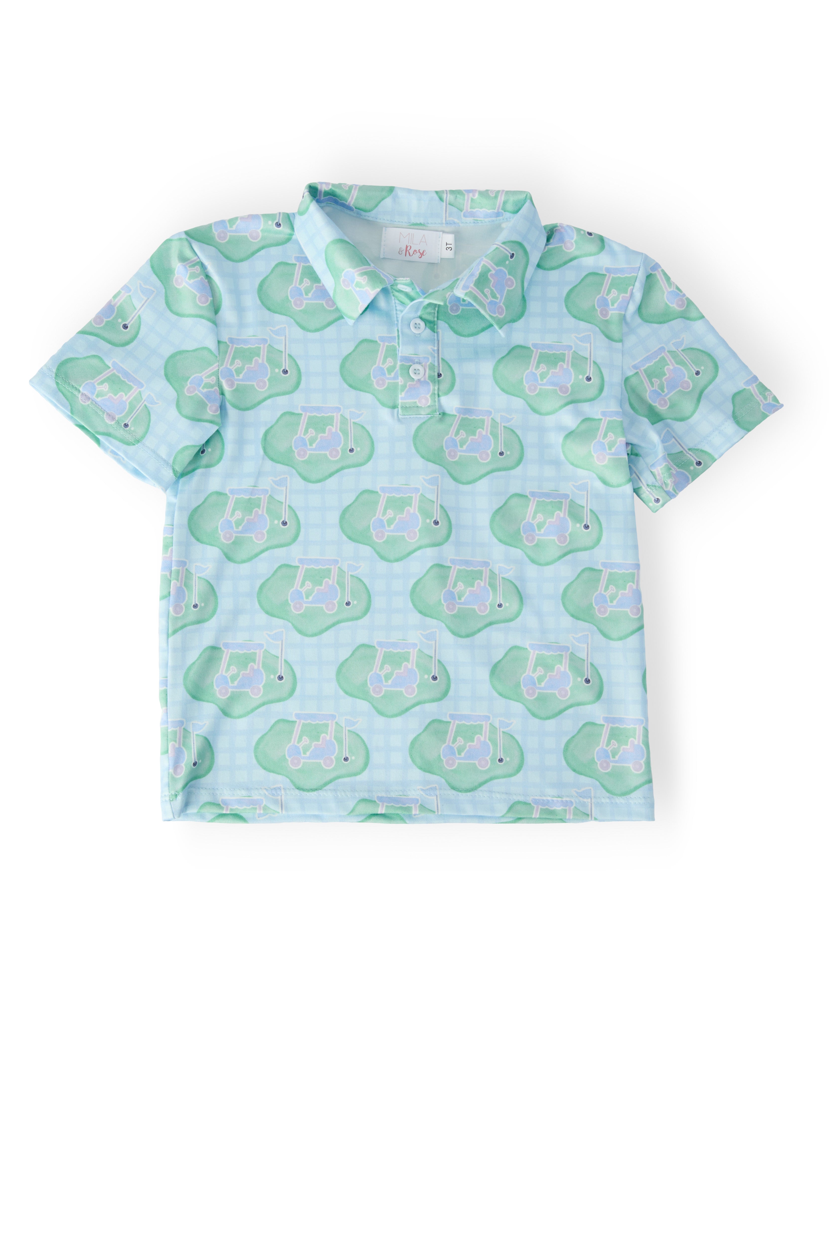 Boys He's on the Green S/S Polo-Mila & Rose ®