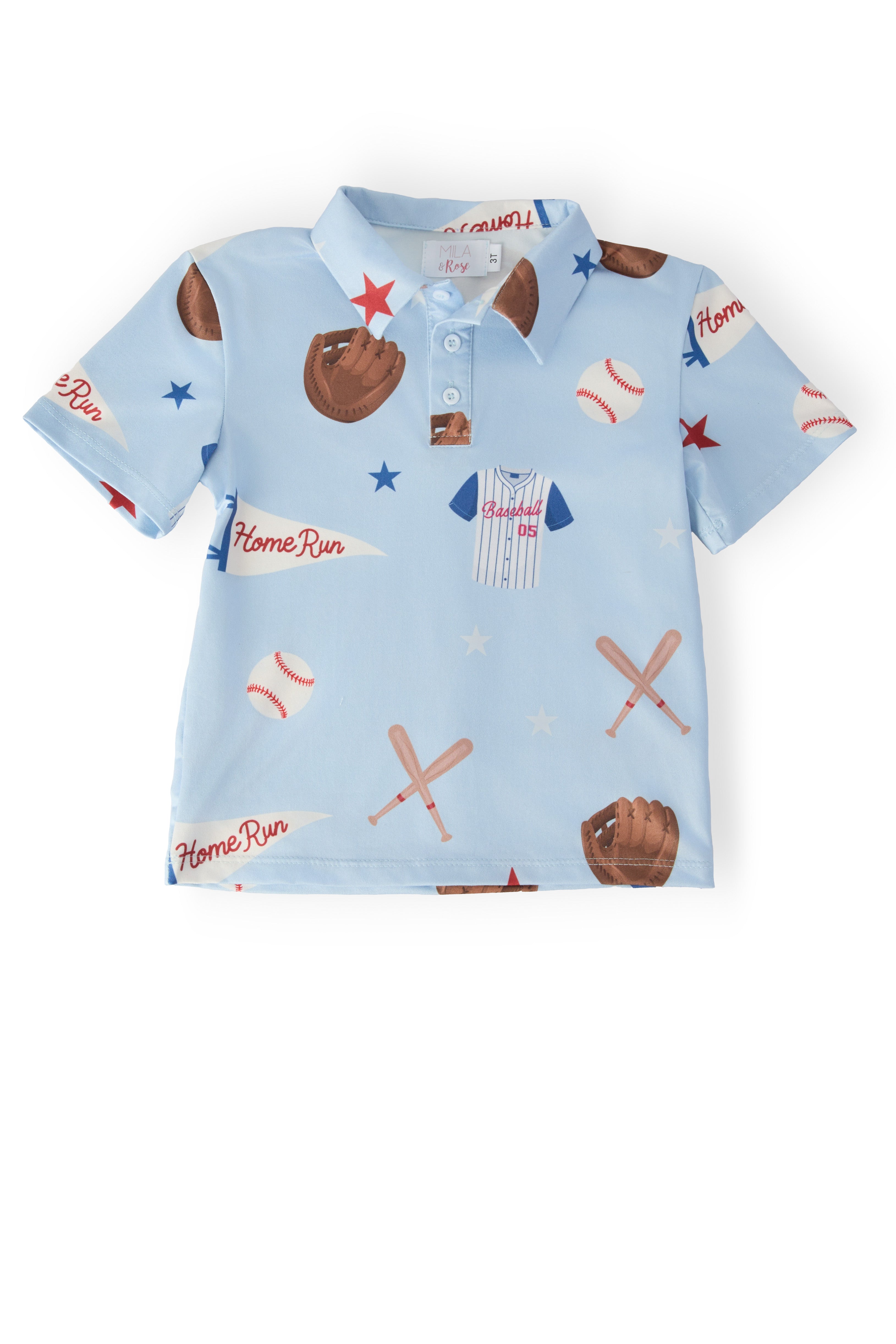 Boys Home Run S/S Polo-Mila & Rose ®
