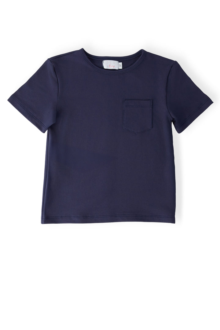 Boys Navy S/S Pocket Tee-Mila & Rose ®