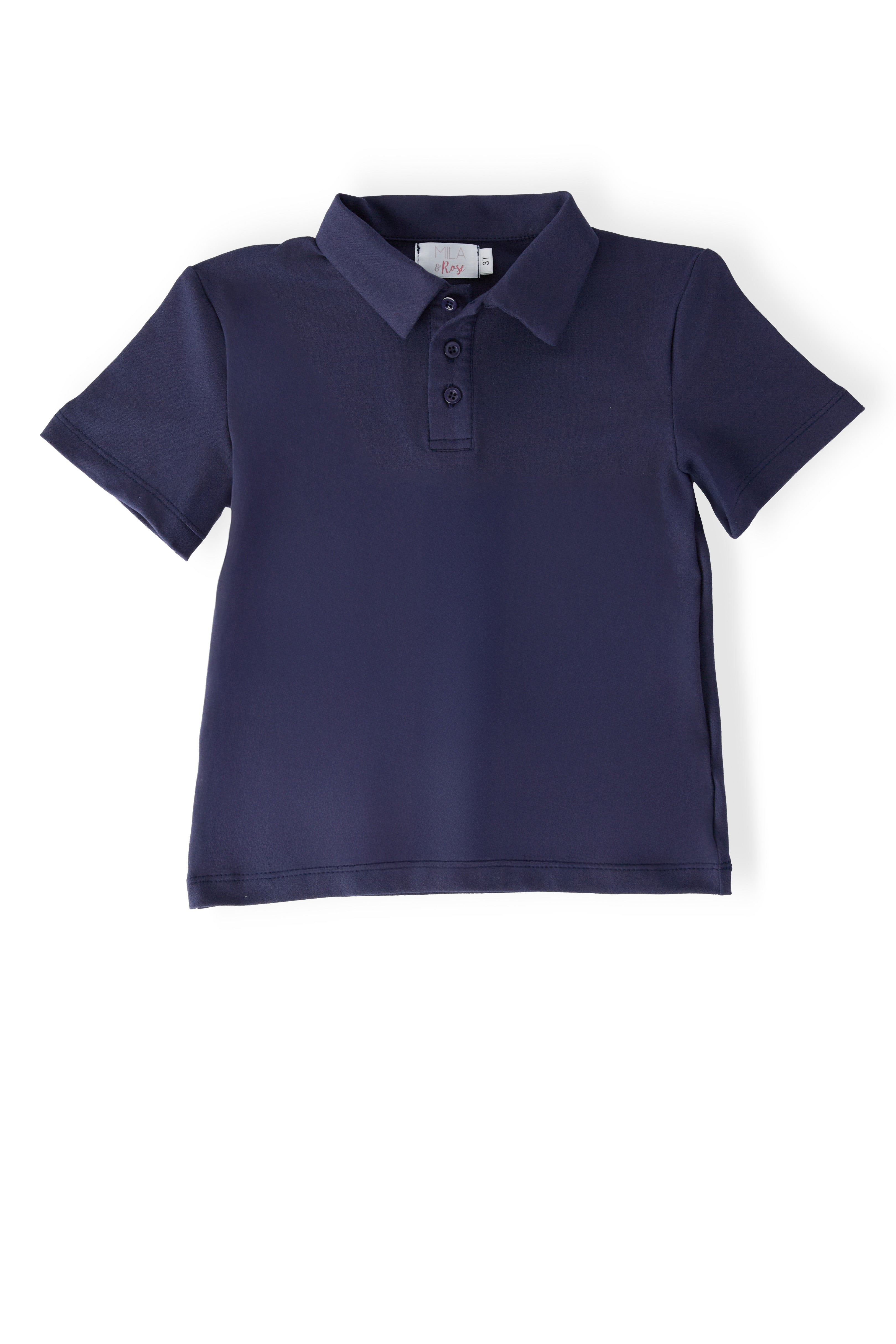 Boys Navy S/S Polo-Mila & Rose ®