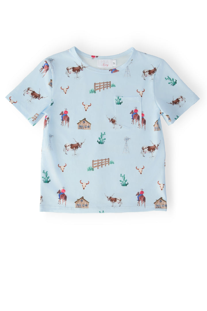 Boys Ranch Hand S/S Pocket Tee-Mila & Rose ®
