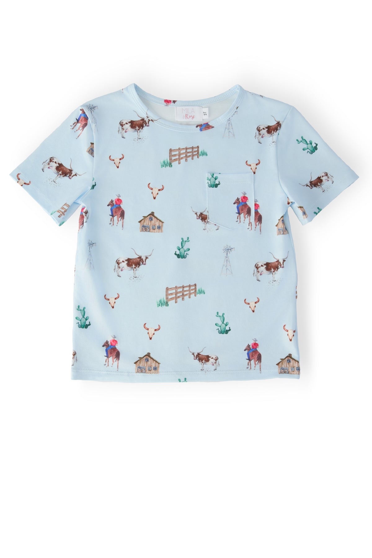 Boys Ranch Hand S/S Pocket Tee-Mila & Rose ®