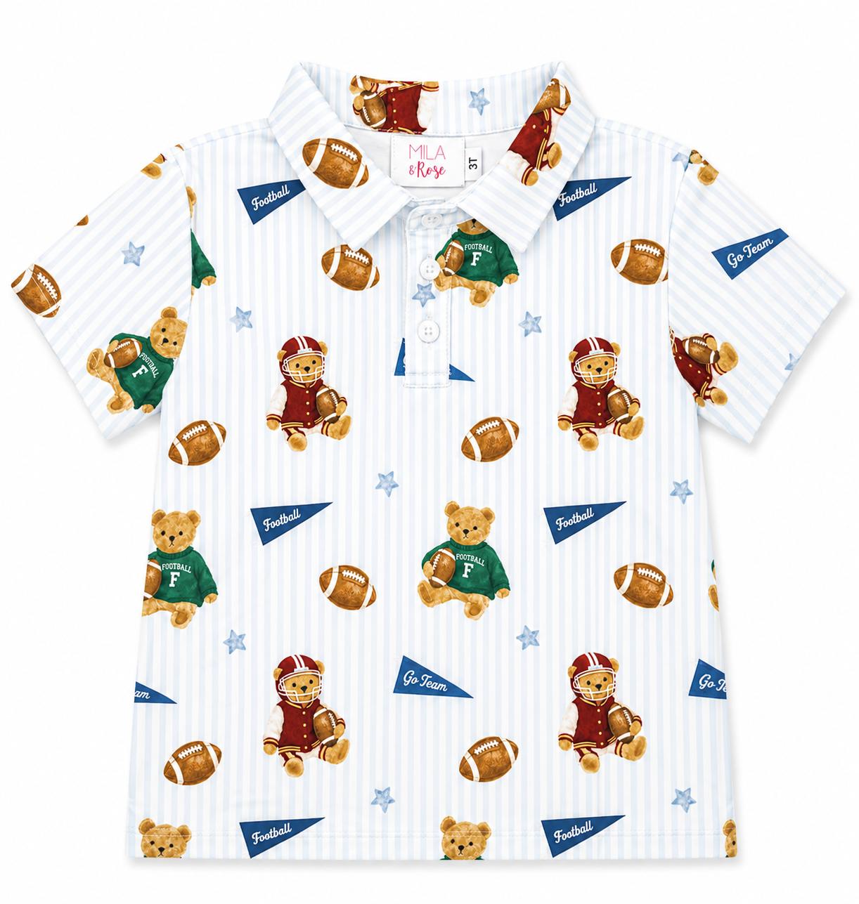 Boys Varsity Bears S/S Polo-Mila & Rose ®