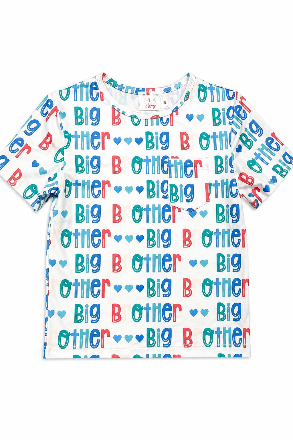 Boys Big Brother S/S Pocket Tee-Mila & Rose ®