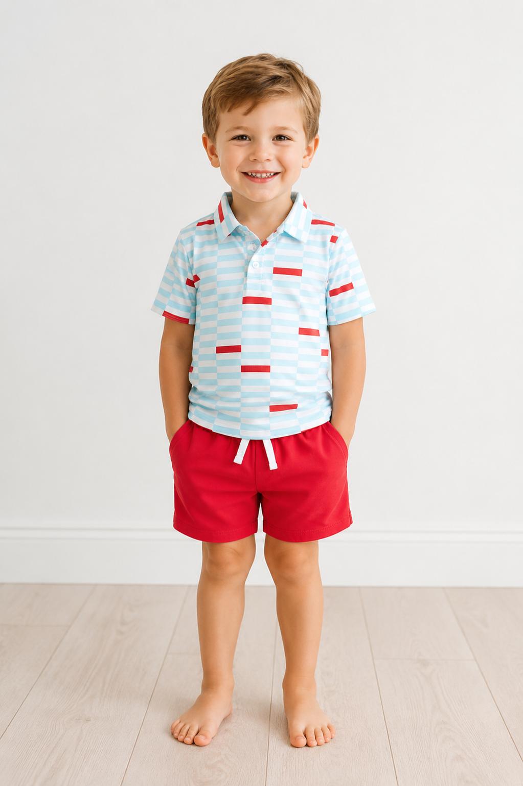 Boys Block Party S/S Polo-Mila & Rose ®
