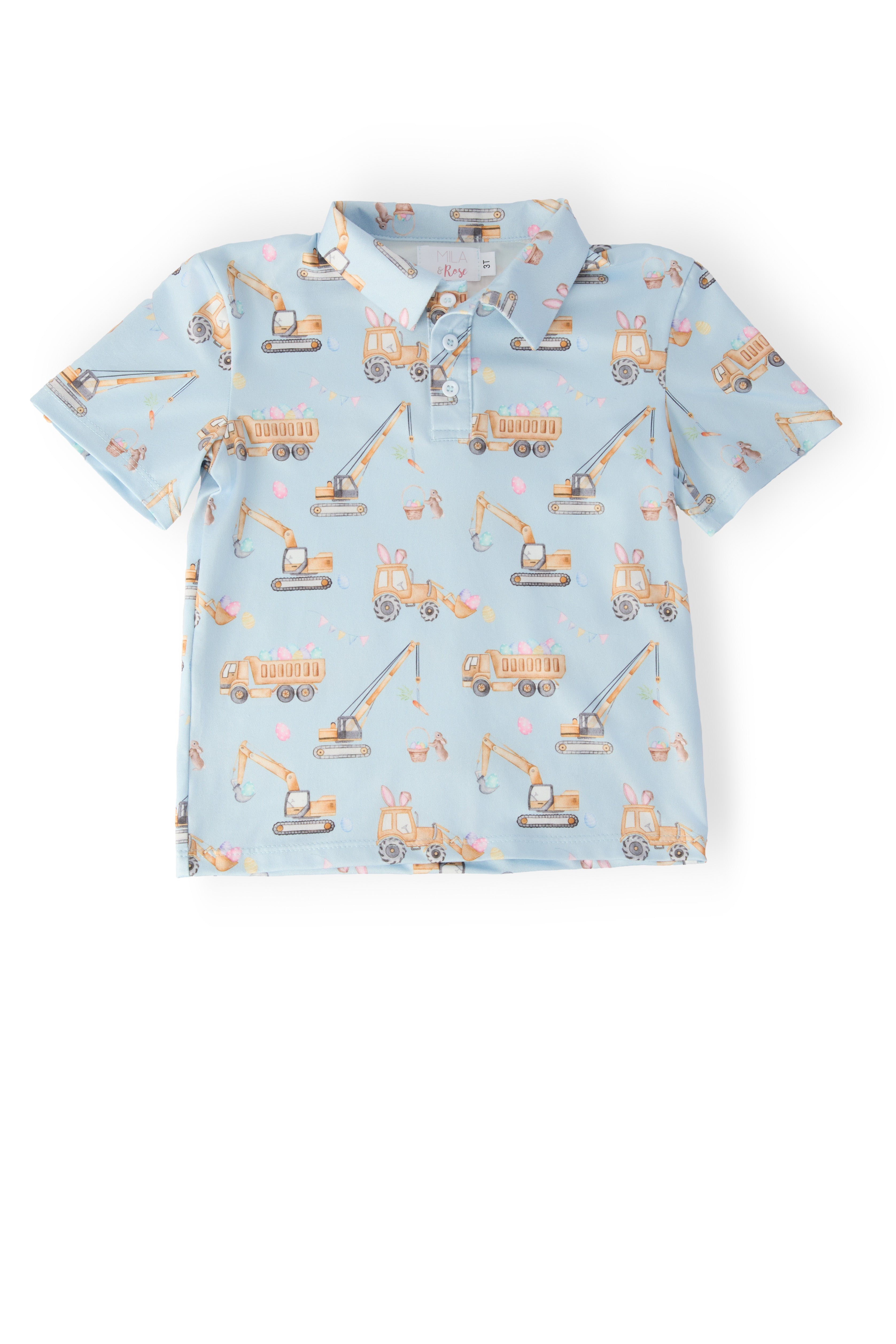Boys Bunny Builders S/S Polo-Mila & Rose ®