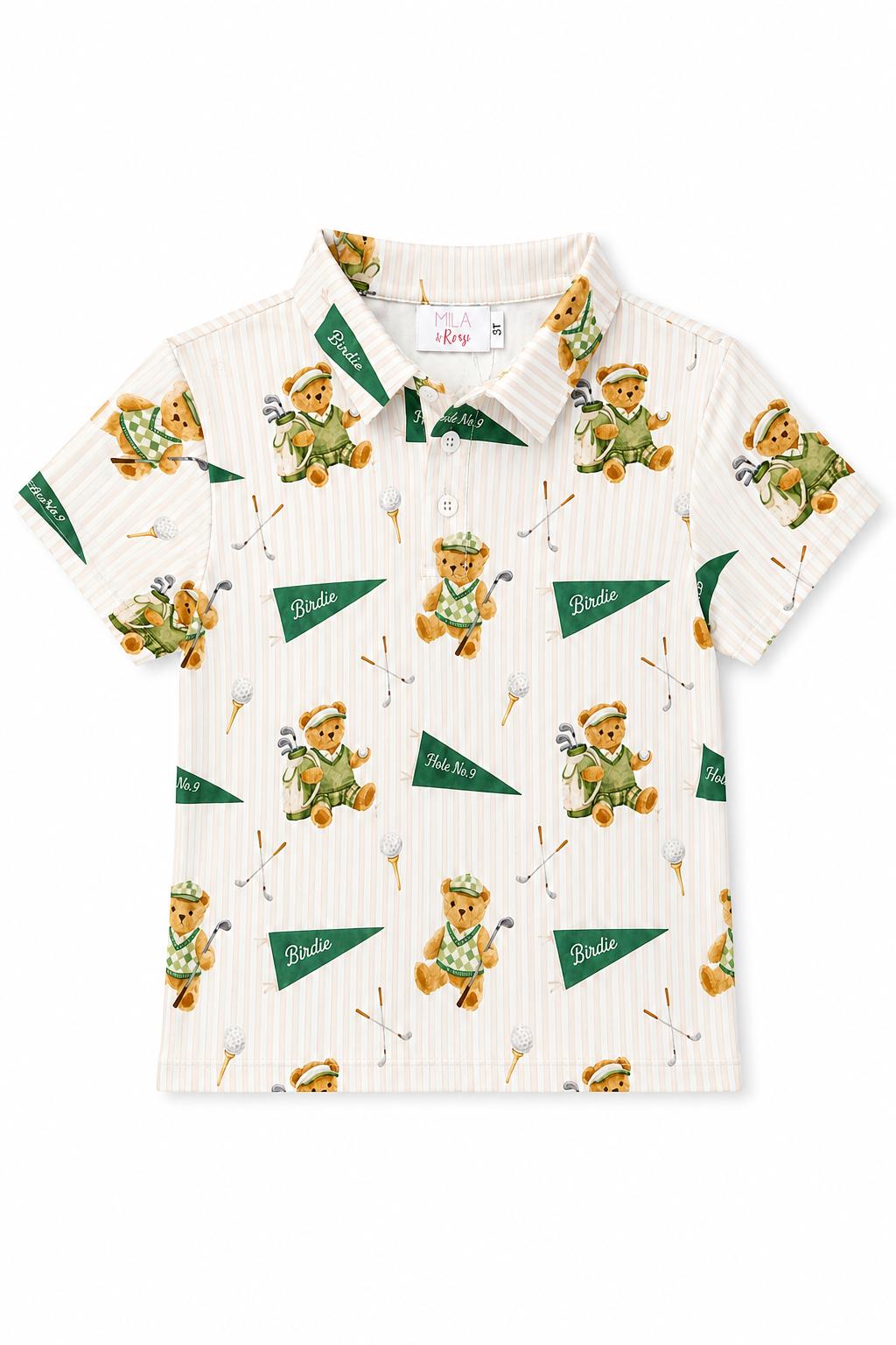 Boys Golfing Bears S/S Polo-Mila & Rose ®