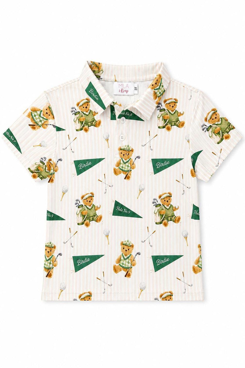 Boys Golfing Bears S/S Polo-Mila & Rose ®