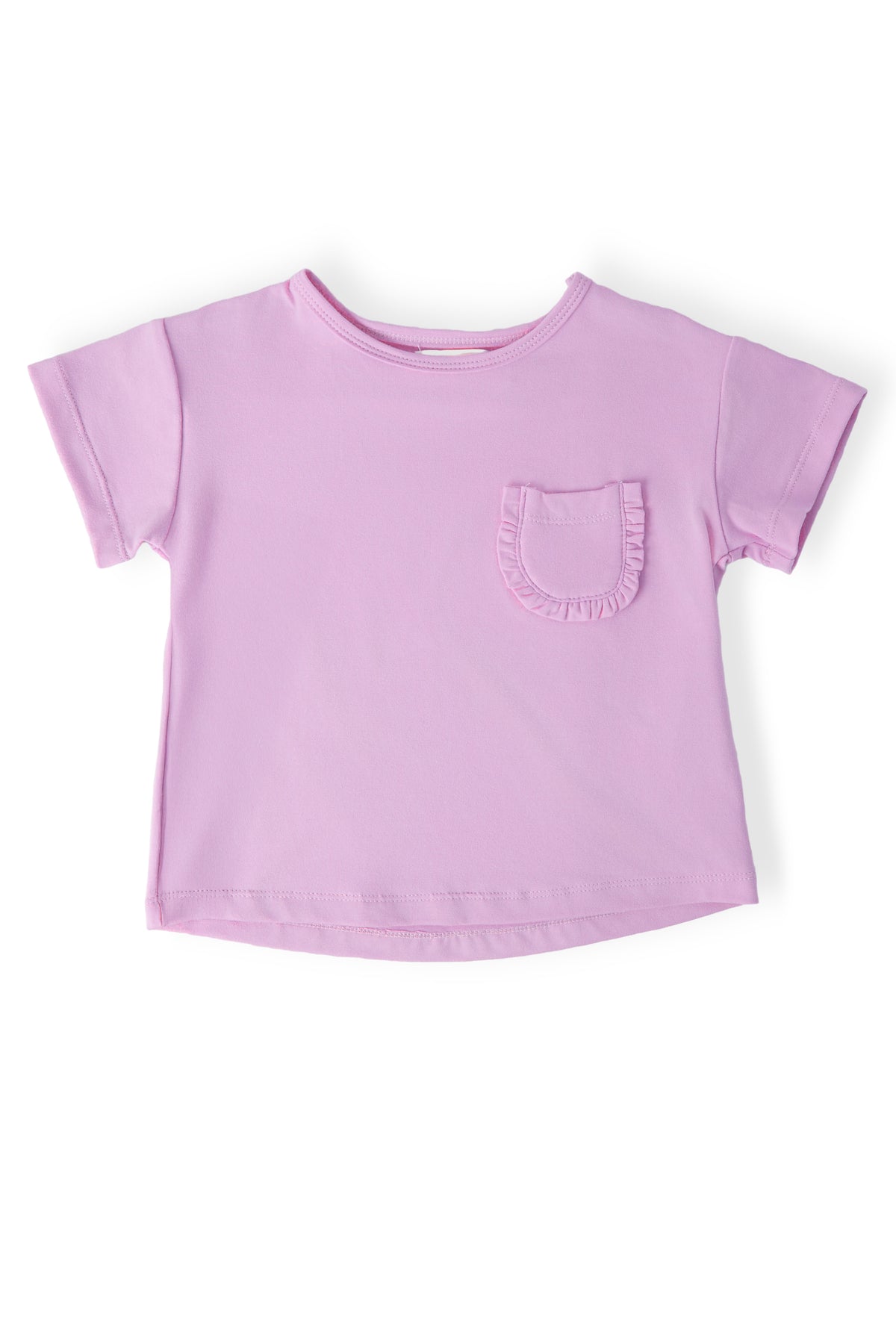 Bright Lilac Ruffle Pocket Tee-Mila & Rose ®