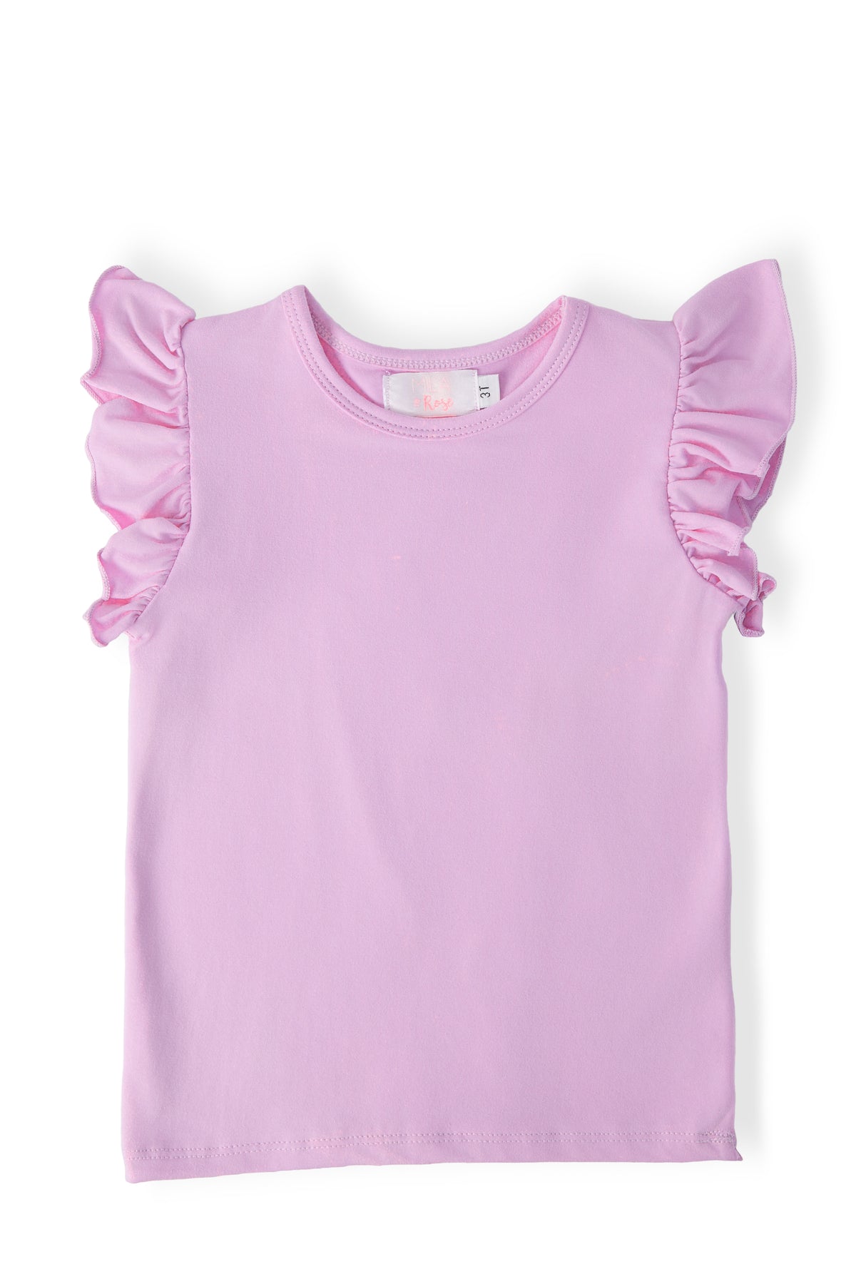 Bright Lilac S/S Ruffle Tee-Mila & Rose ®