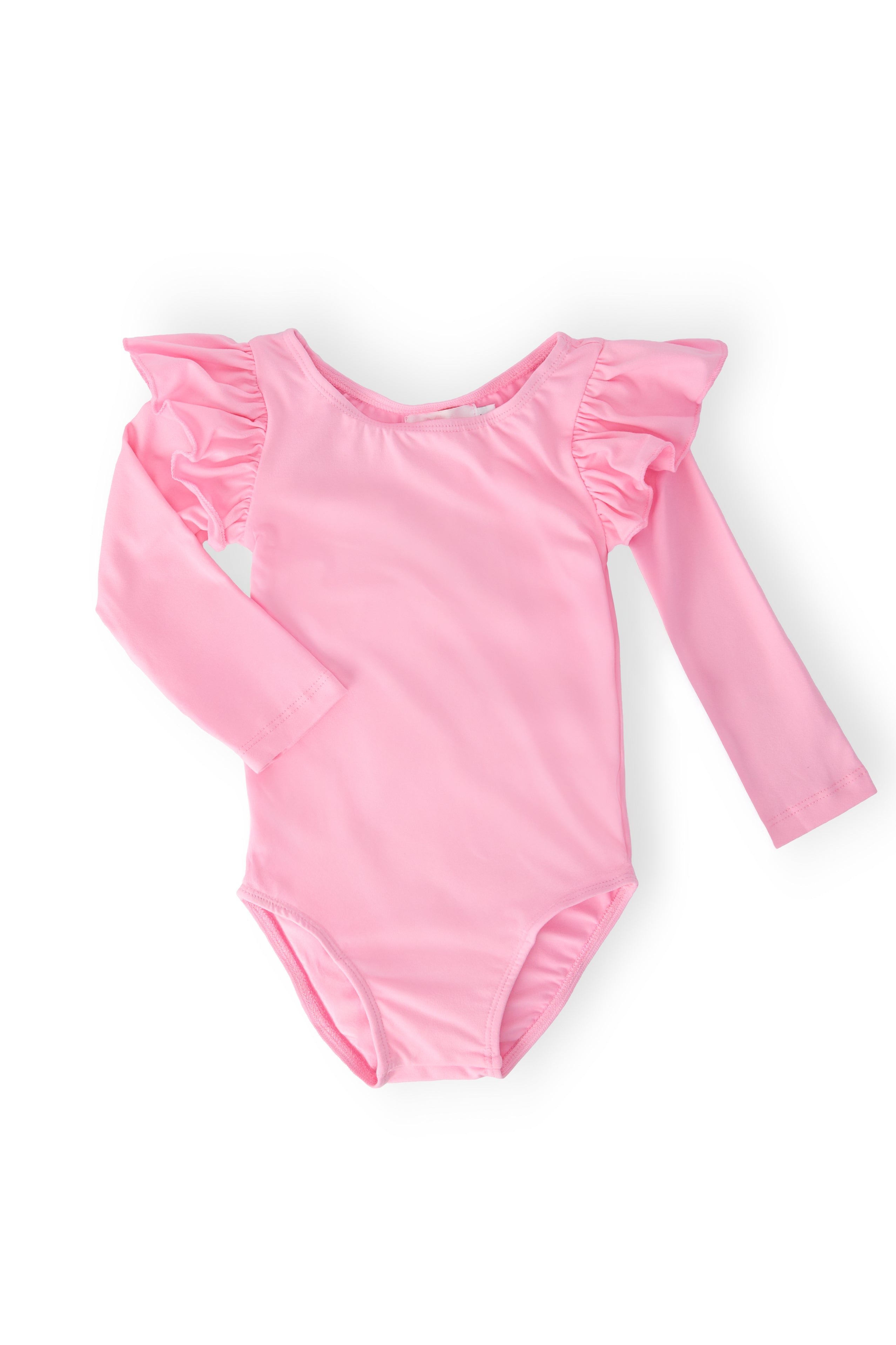 Bubblegum Pink L/S Flutter Sleeve Leotard-Mila & Rose ®