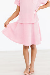 Bubblegum Pink Scrunchy Twirl Skort-Mila & Rose ®