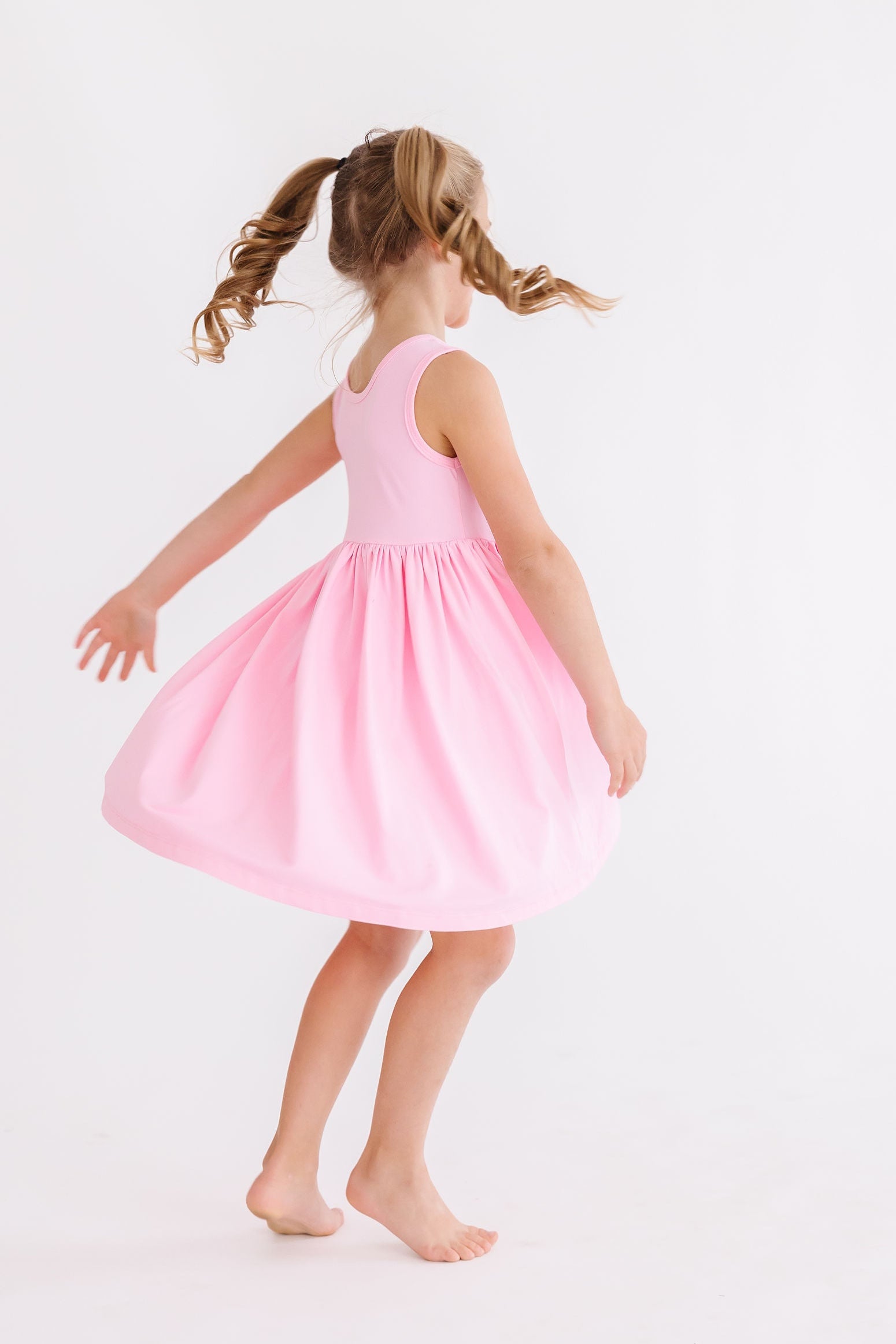 Bubblegum Pink Tank Pocket Twirl Dress-Mila & Rose ®