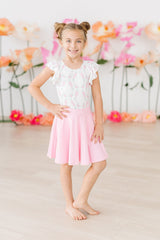 Bubblegum Pink Twirl Skort-Mila & Rose ®