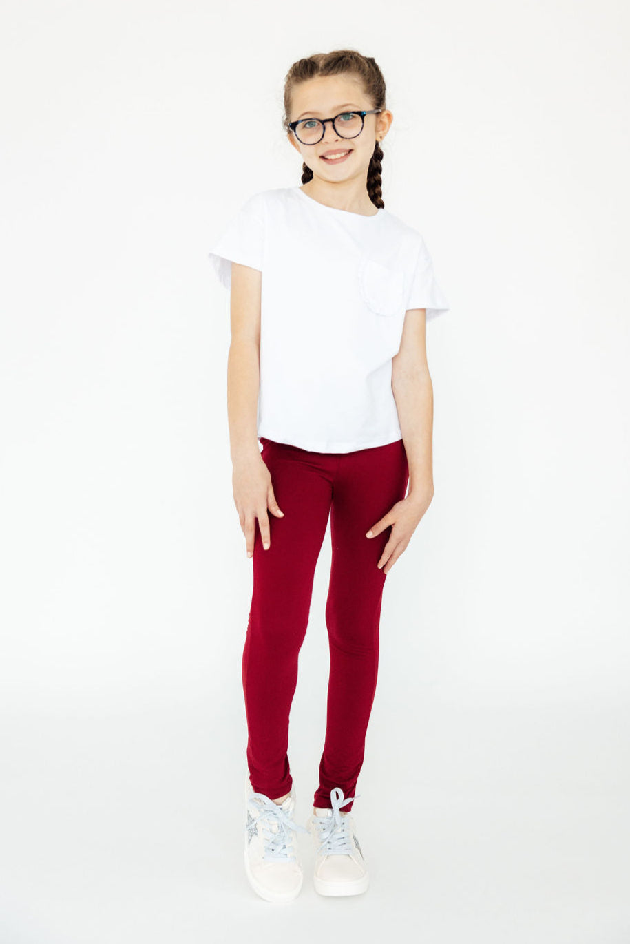 Burgundy Leggings-Mila & Rose ®