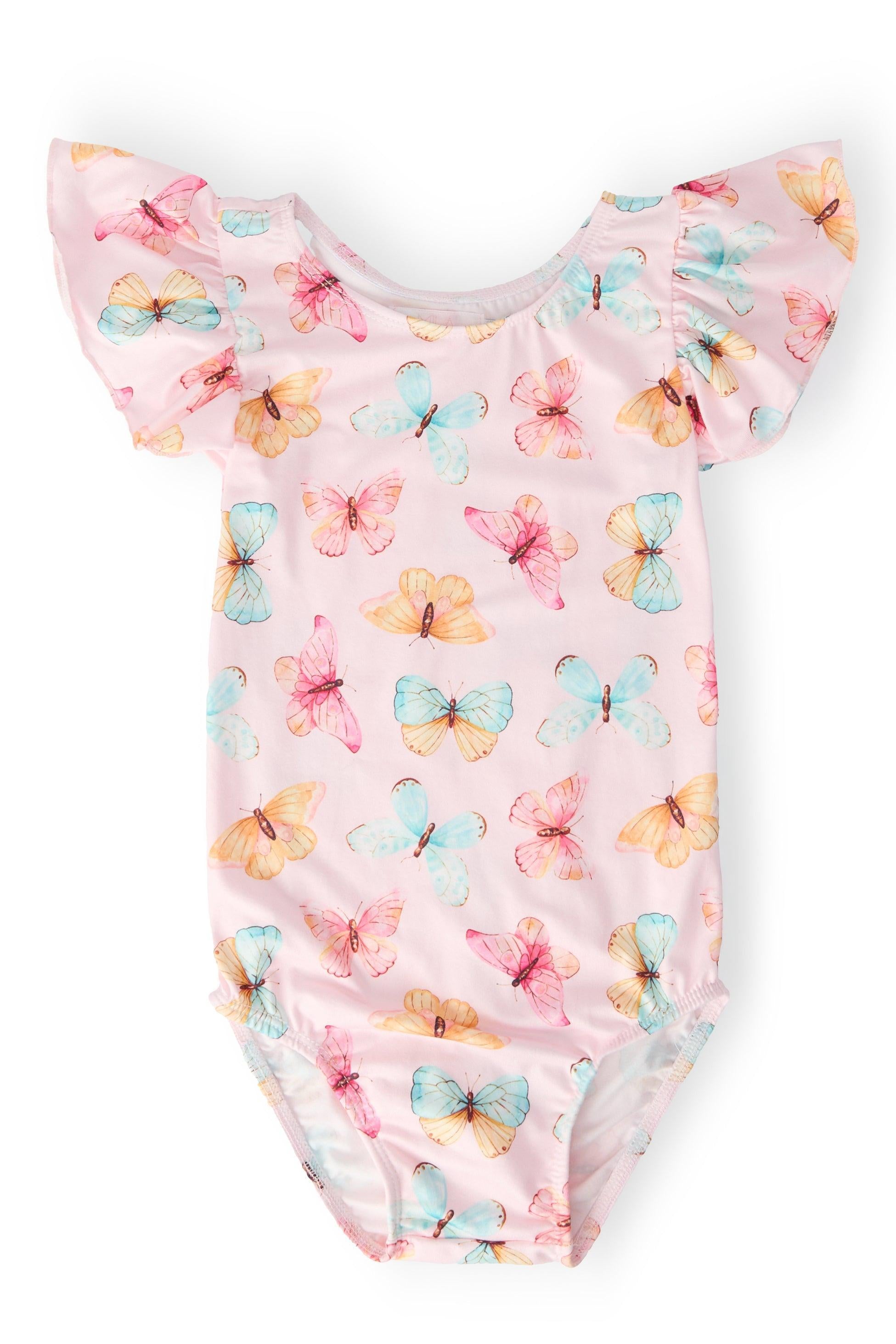 Butterfly Kisses S/S Flutter Sleeve Leotard-Mila & Rose ®