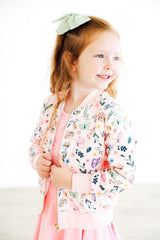 Butterfly Meadows Satin Jacket-Mila & Rose ®